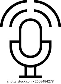 Mikrosymbol. Dünnes lineares Design einzeln auf weißem Hintergrund