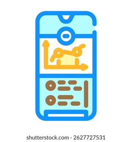 vetor de ícone de cor fintech do aplicativo de micro investimento. sinal fintech do aplicativo de micro investimento. ilustração de símbolo isolado