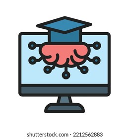 Micro Learning Icon Vector Image. Can Also Be Used For Physical Fitness. Suitable For Mobile Apps, Web Apps And Print Media.