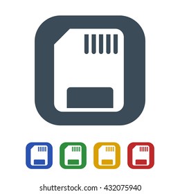 Micro memory card Icon Isolated on White Background.vector illustration icon
