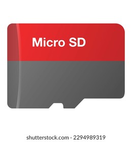 vector de diseño de ilustración de tarjeta de memoria micro