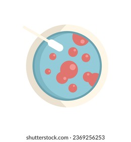 Micro petri dish icon flat vector. Health cell. Medical science isolated