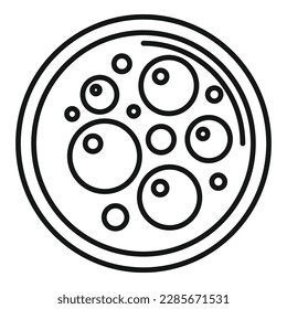 Micro petri dish icon outline vector. Health cell. Medical science