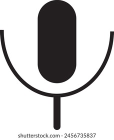 micro phone icon design black