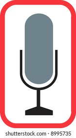  micro phone with red borders	