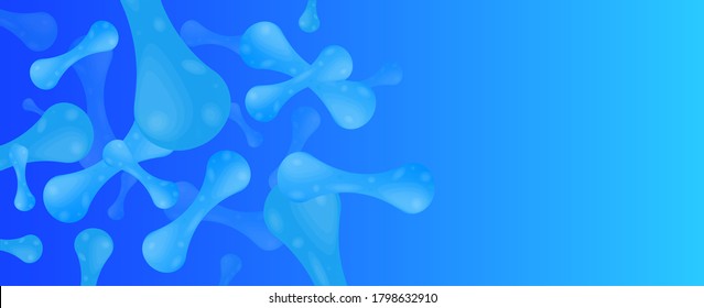 Micro probiotic microorganism, science background. Medicine and treatment. 