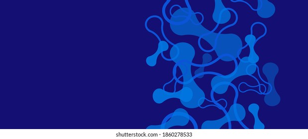 Micro probiotic microorganism, science background. Medicine and treatment. 