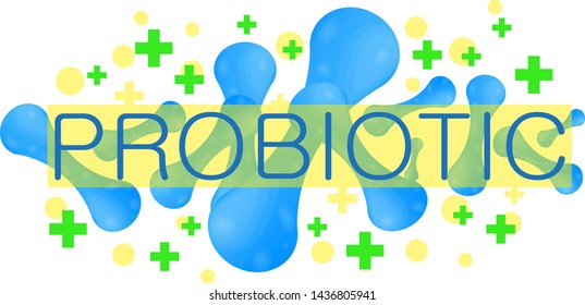 Micro probiotic microorganism vector background.