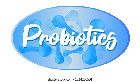Micro probiotic microorganism vector background. 