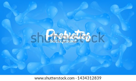 Micro probiotic microorganism vector background.