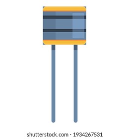 Micro-Widerstand-Symbol. Cartoon mit Mikrowiderstand, Vektorsymbol für Webdesign einzeln auf weißem Hintergrund