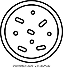 micro science Outline vector illustration icon