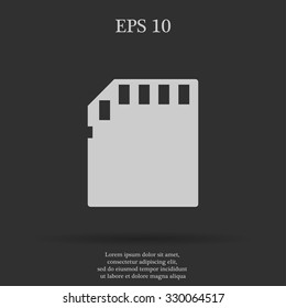 Micro sd card. Flat design style eps 10