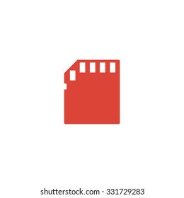 Micro sd card. Flat design style eps 10