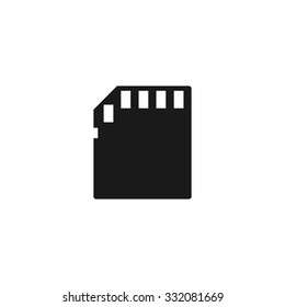 Micro sd card. Flat design style eps 10