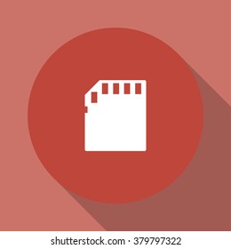 Micro sd card. Flat design style eps 10