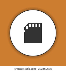 Micro sd card. Flat design style eps 10