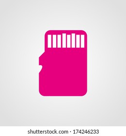 Micro sd card Icon Isolated on White Background