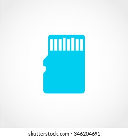 Micro sd card Icon Isolated on White Background