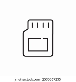 Vector de signo de icono de tarjeta micro SD