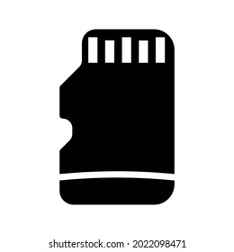 Micro SD card icon symbol vector illustration on white background