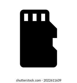 Micro SD card icon symbol vector illustration on white background