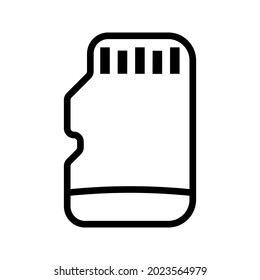 Micro SD card icon symbol vector illustration on white background