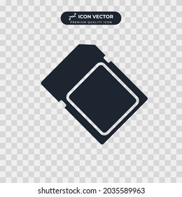 plantilla de símbolo de icono de tarjeta micro sd para colección de diseño gráfico y web ilustración vectorial