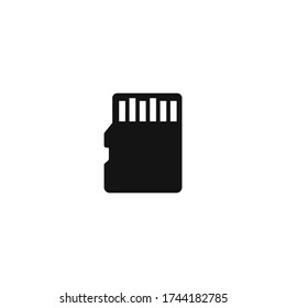 Micro SD card icon.Micro memory storage card vector. Memory card illustration