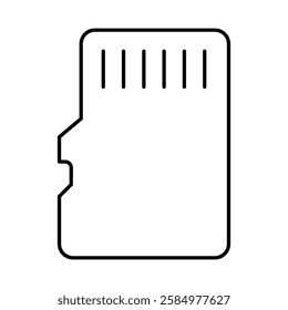 Micro SD Card Line Icon. Device, Technology, Smart Device, AI Line Editable Stroke Icons