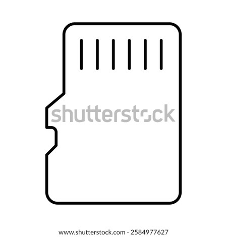 Micro SD Card Line Icon. Device, Technology, Smart Device, AI Line Editable Stroke Icons