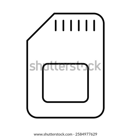 Micro SD Card Line Icon. Device, Technology, Smart Device, AI Line Editable Stroke Icons