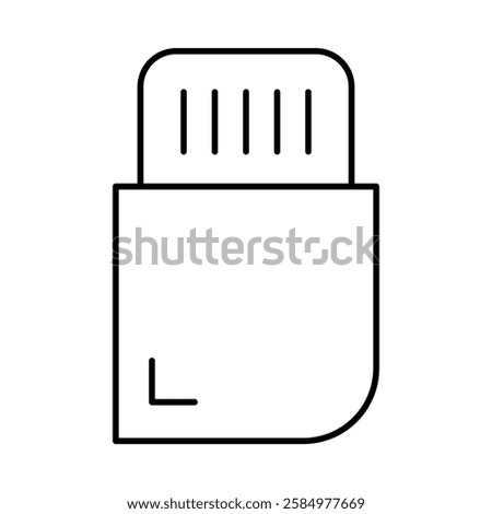 Micro SD Card Line Icon. Device, Technology, Smart Device, AI Line Editable Stroke Icons