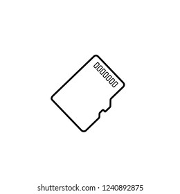 Micro sd card line style  vector illustration