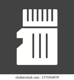 Micro SD card symbol sign - Memory card sign. Vector. Flat style