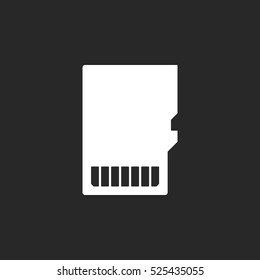 Micro SD card symbol sign silhouette icon on background