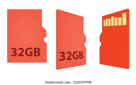 Micro SD card. vector illustration