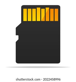 Micro SD Card Vector Isolated Illustration