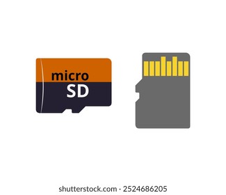 Micro SD Card Vector Stock. Micro SDHC