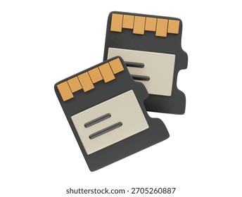 Icono micro SD Ilustración 3D Render