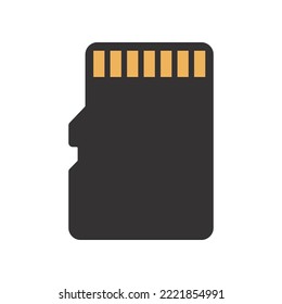 micro sd icon isolated on white background