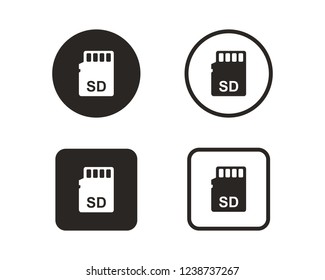 Micro SD icon sign symbol