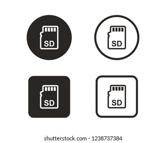 Micro SD icon sign symbol