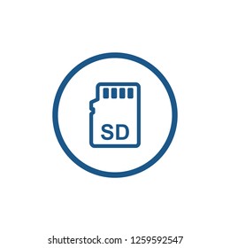 Micro sd icon sign symbol