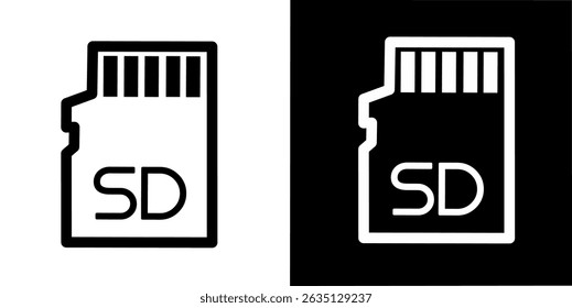 Micro SD ícone símbolo ilustração vetorial. micro sd vetor de armazenamento.