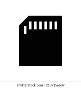 Micro SD memory vector icon symbol design