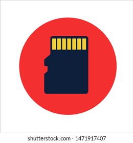Micro SD single flat icon design.