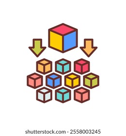 Micro services Filled Icons , Vector illustration