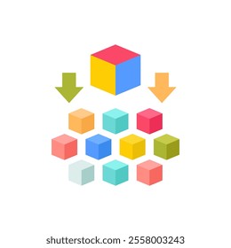 Micro services Flat Icons, Vector illustration