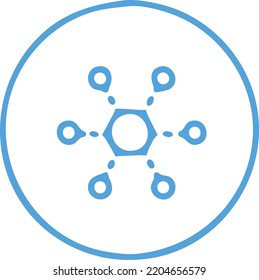 Micro Services Vector With A Thematic Representation Of Blue Circles Being Connected